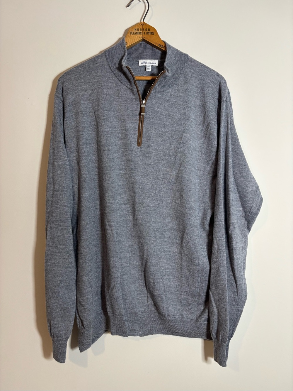Peter Millar Merino Wool 1/4 Zip Sweater XXL Preppy Golf